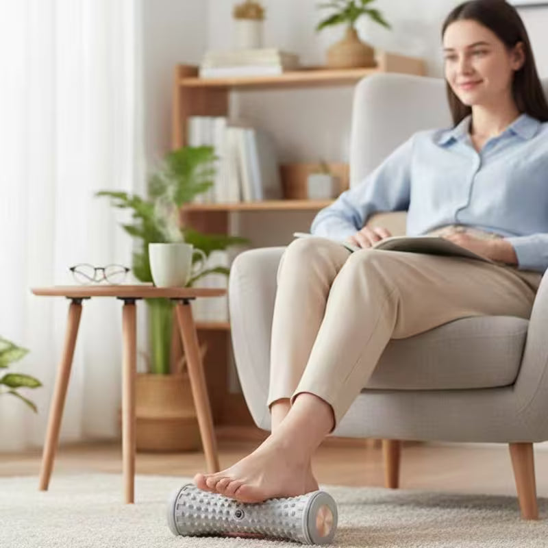 Relieve tired feet and support muscle recovery with this luxurious Easy-Roll Foot Fascia Roller.