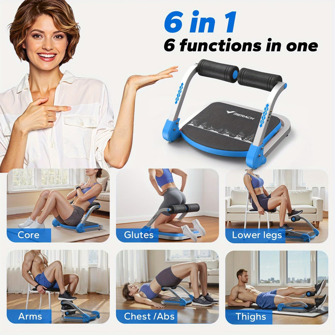 Multifunctional abdominal trainer, core strength, waist slimming, abdominal fitness home exercise equipment, home abdominal muscle training and abdominal loss fitness equipment
