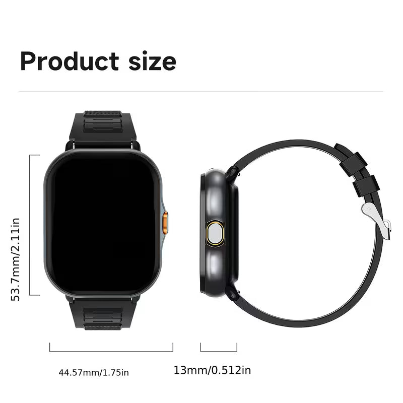 2-in-1 Smart Fitness Watch with Clip-On Wireless Earbuds | Bluetooth Calls, Music & Sports Tracker