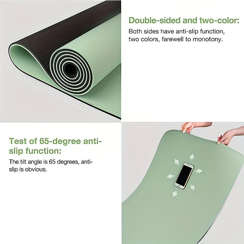 FlexFlow Yoga Mat – Premium Non-Slip TPE Fitness Mat