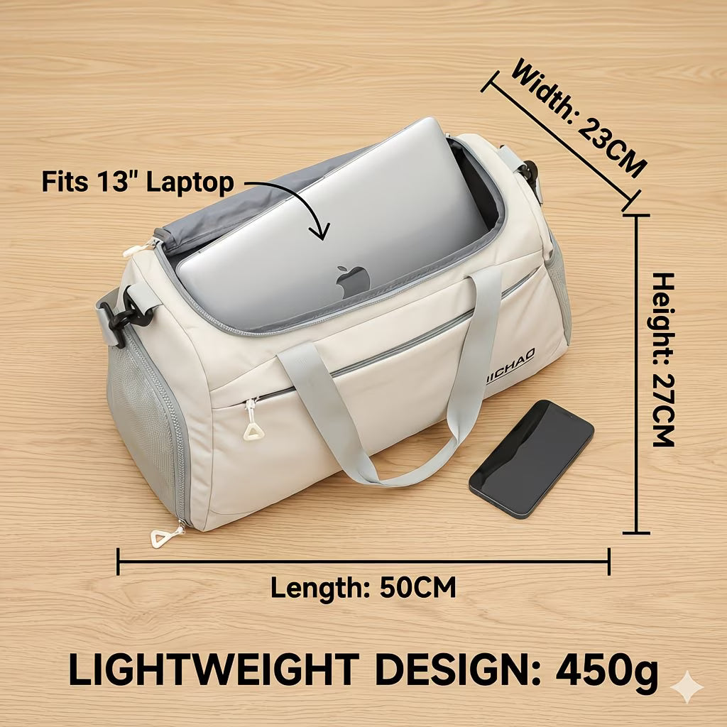 FlexCarry Weekender – Gym & Travel Duffel with Shoe Compartment