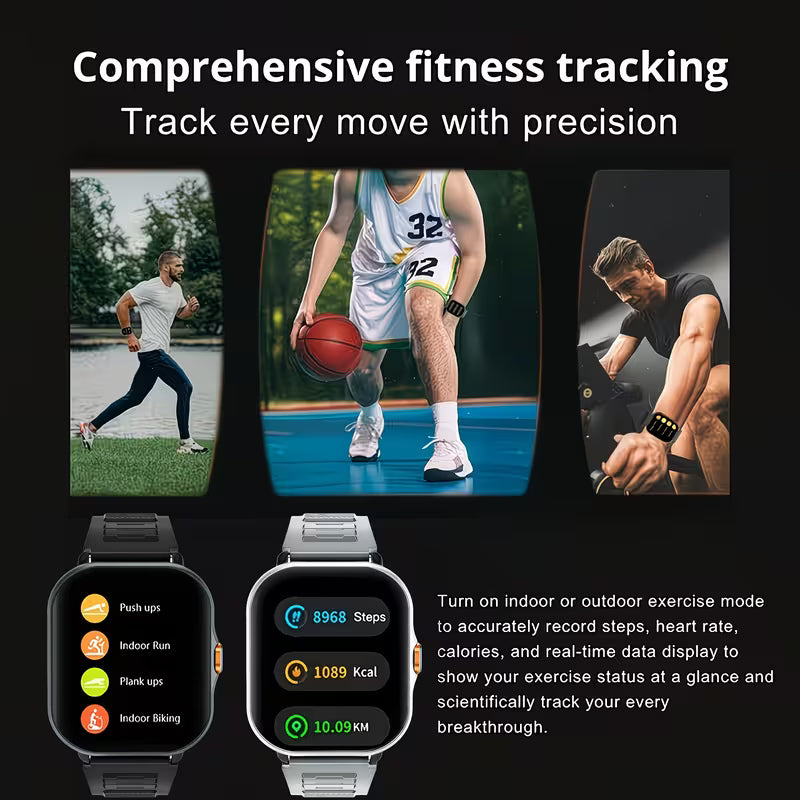 2-in-1 Smart Fitness Watch with Clip-On Wireless Earbuds | Bluetooth Calls, Music & Sports Tracker