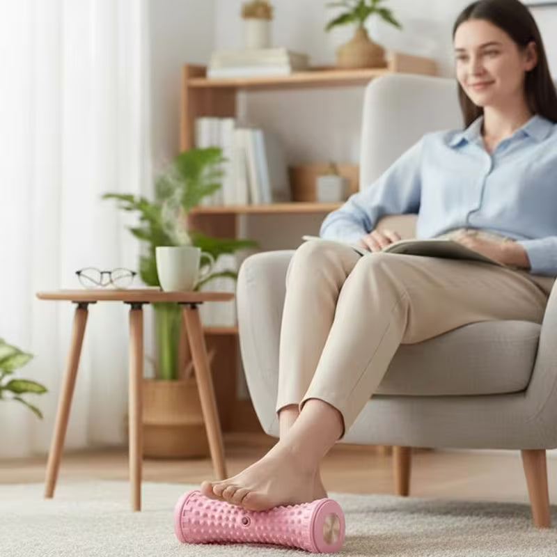 Relieve tired feet and support muscle recovery with this luxurious Easy-Roll Foot Fascia Roller.