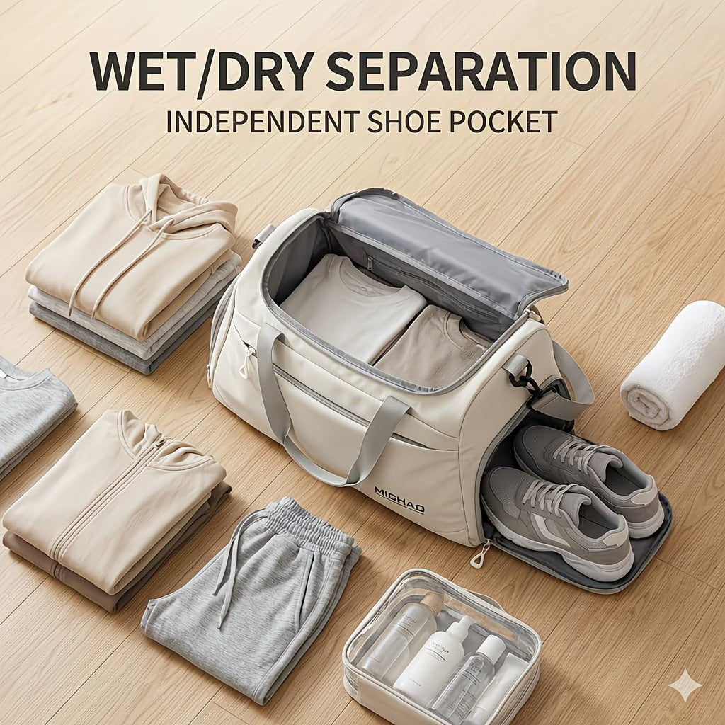FlexCarry Weekender – Gym & Travel Duffel with Shoe Compartment