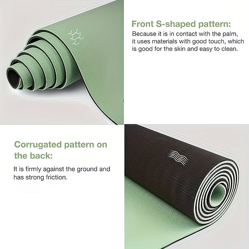 FlexFlow Yoga Mat – Premium Non-Slip TPE Fitness Mat