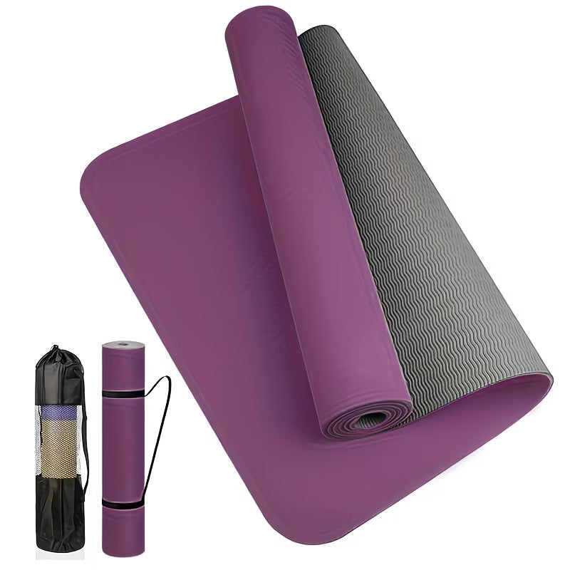 FlexFlow Yoga Mat – Premium Non-Slip TPE Fitness Mat