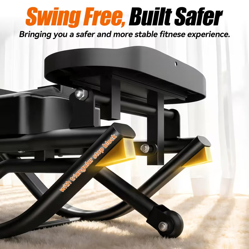 Rocking Steppers for Exercise At Home, 3D Motion Stair Stepper with Resistance Bands for Full Body Workout & Low-Impact Balance Board, Twist Motion Full Body Workout, 250LBS Capacity Portable Fitness Equipment