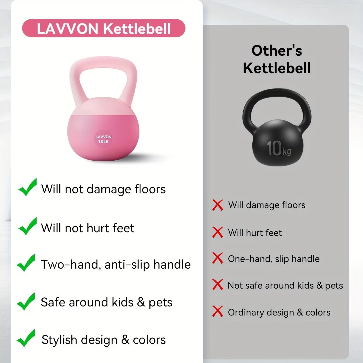 Train with confidence using the Soft Kettlebell.