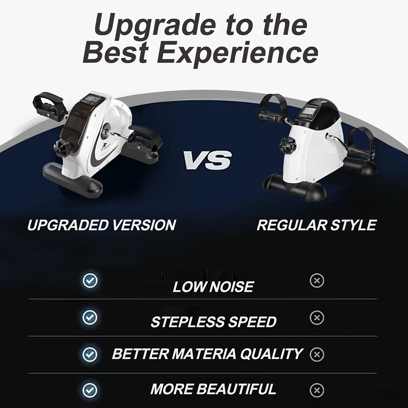 Portable Elliptical Trainer. Featuring 8 adjustable resistance levels.