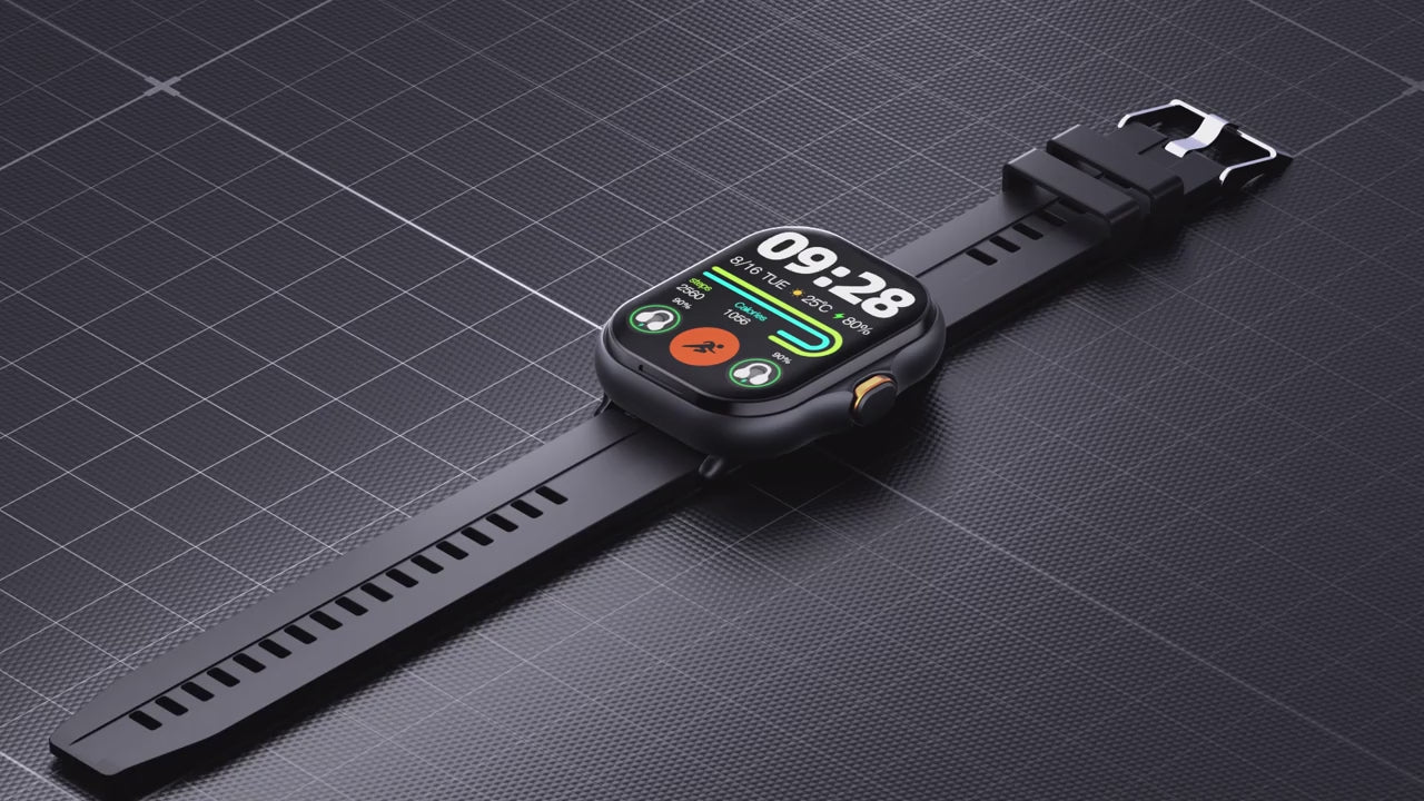 2-in-1 Smart Fitness Watch with Clip-On Wireless Earbuds | Bluetooth Calls, Music & Sports Tracker